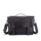 Vintage Faux Leather Messenger Bag
